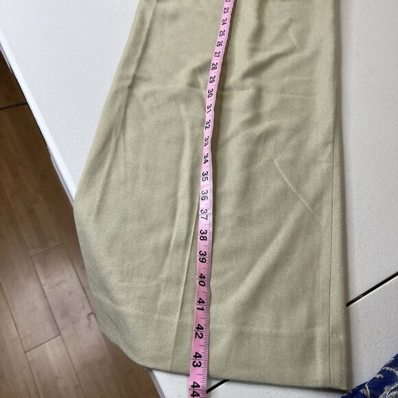 Vince Trouser Pants Womens 8 Beige Wool Blend High Waist Wide Leg Pleated Work - Picture 12 of 13